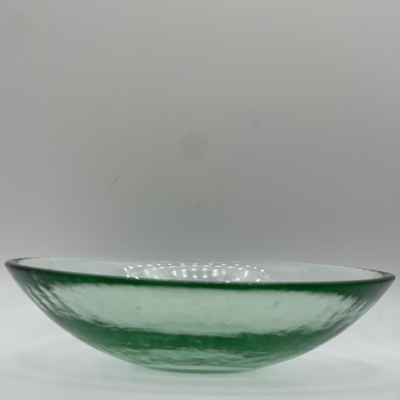 Fire & Light Modern Green Glass Art Bowl - Picture 1 of 6